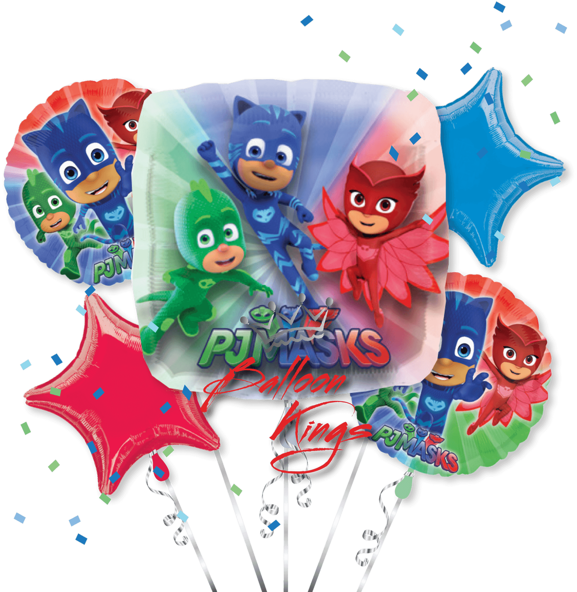 P J Masks Themed Balloons PNG