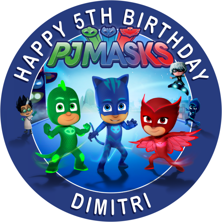 P J Masks5th Birthday Celebration PNG