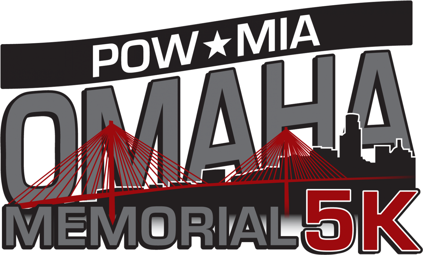 P O W M I A Omaha Memorial5 K Event Logo PNG