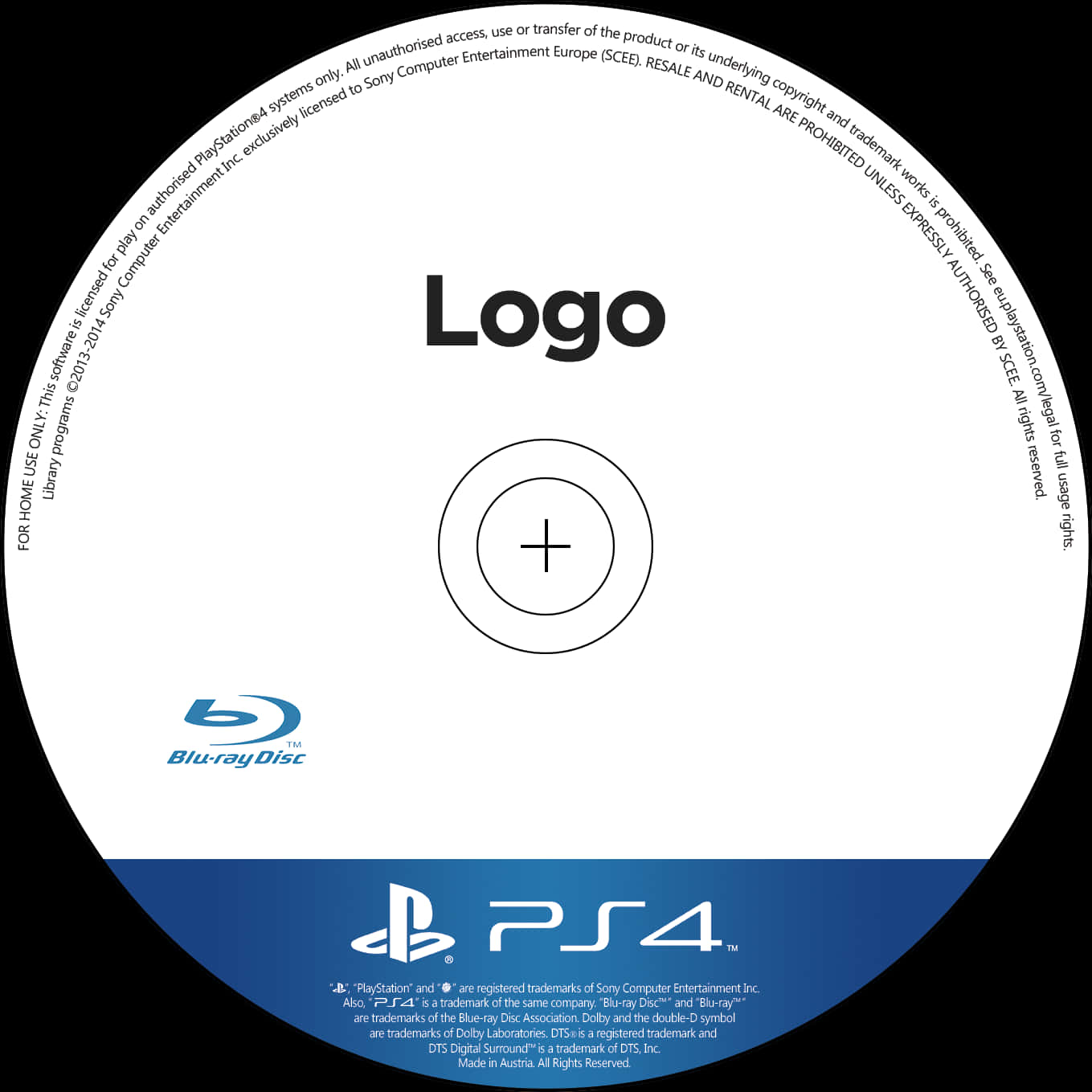 P S4 Bluray Disc Mockup PNG