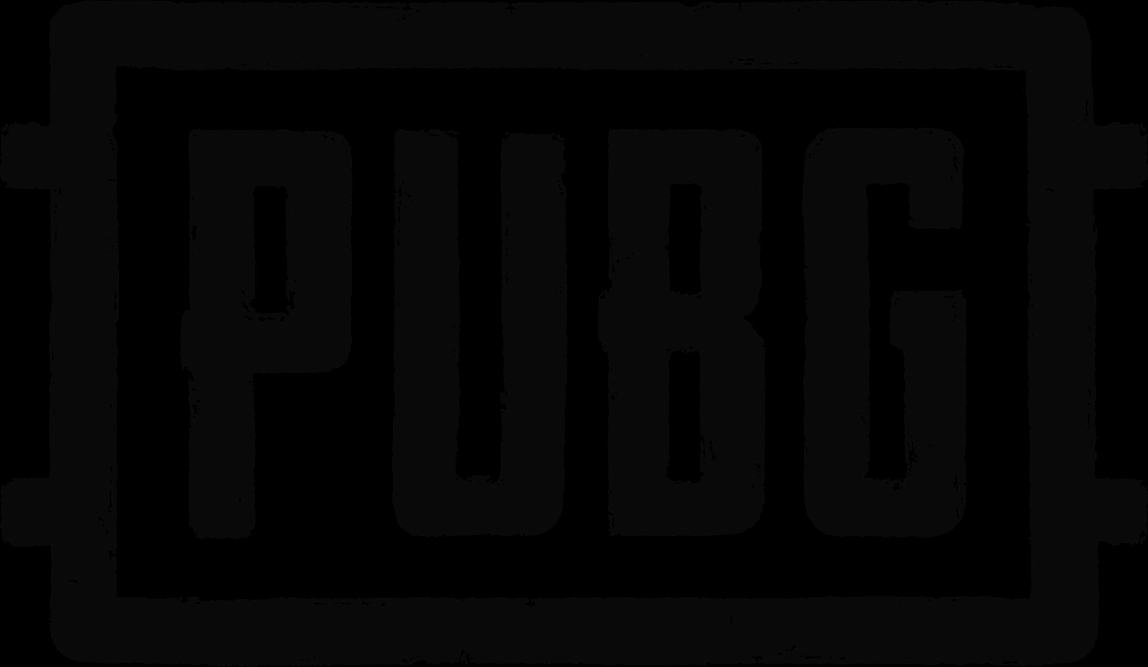 P U B G Game Logo Black Background PNG