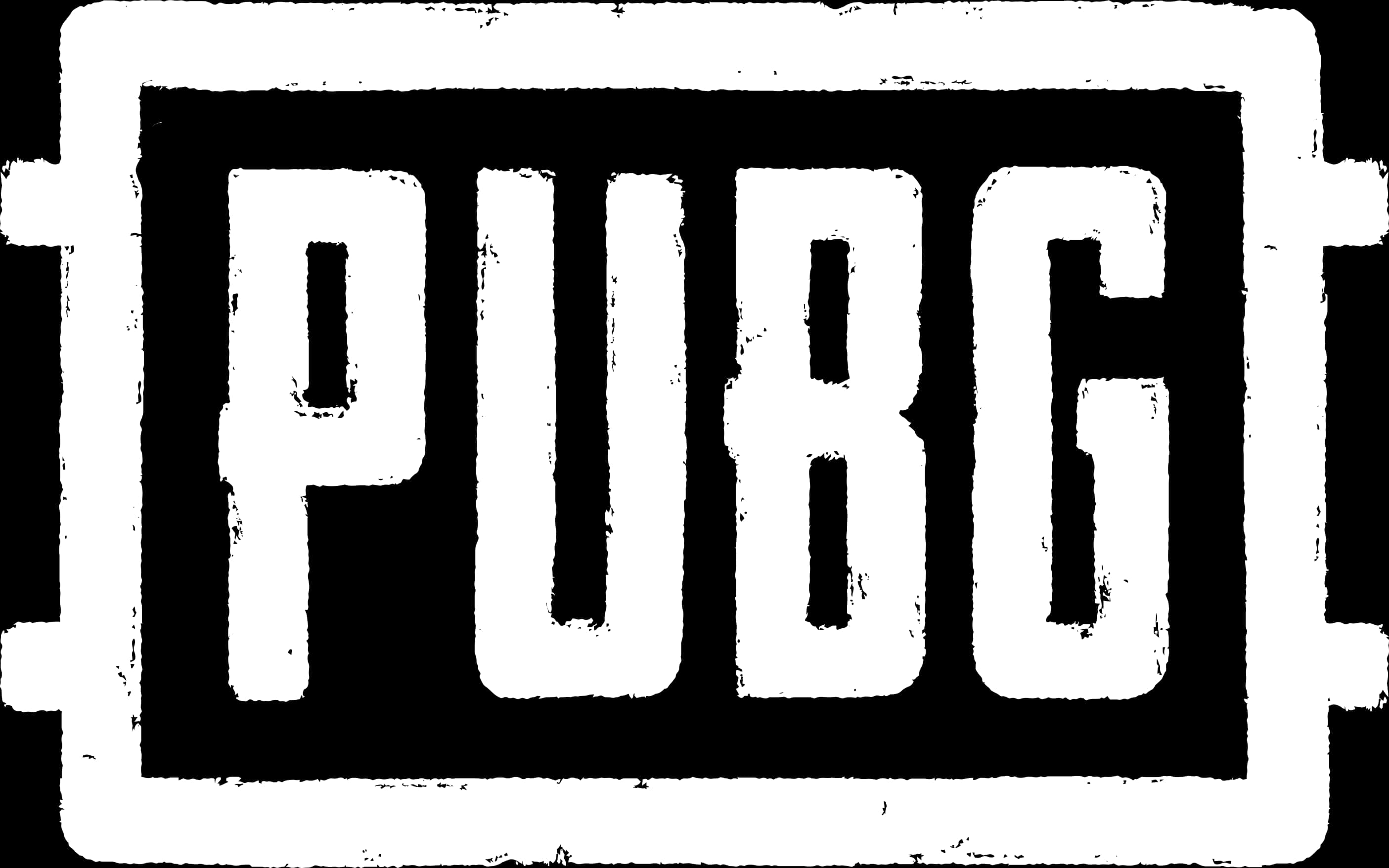 P U B G Game Logo Blackand White PNG