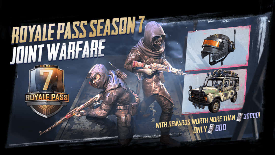 P U B G_ Royale_ Pass_ Season7_ Joint_ Warfare_ Promotional_ Banner PNG