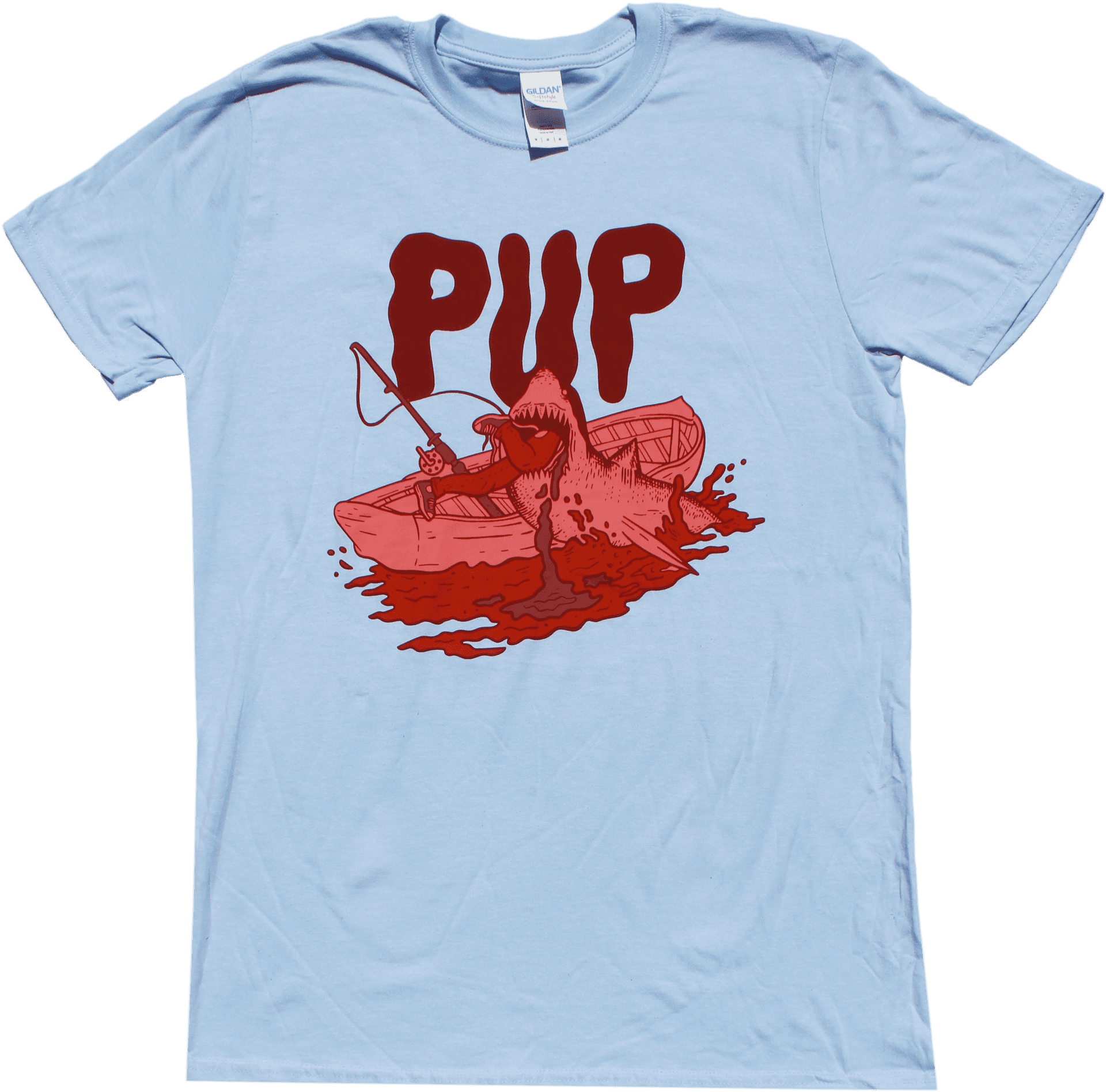 P U P Band Shark Boat Tshirt Design PNG