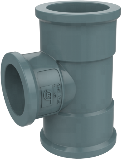P V C Pipe Tee Connector3 D Render PNG