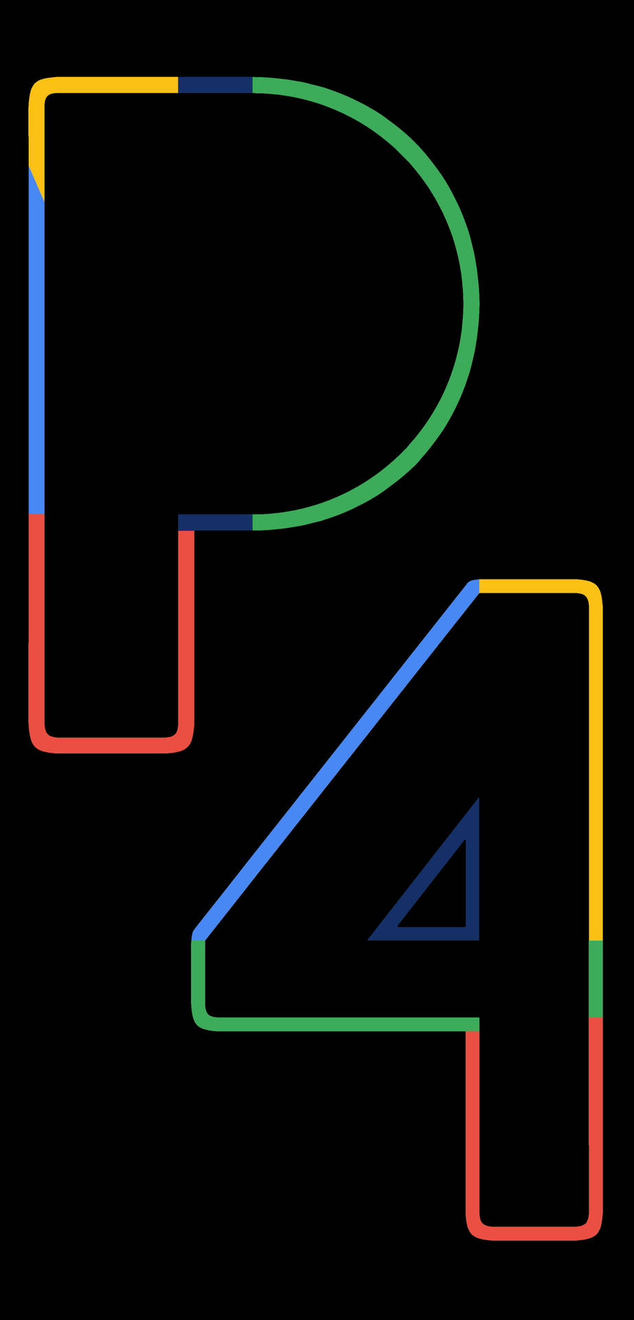 Linjeartadp4-tapet För Google Pixel 4. Wallpaper