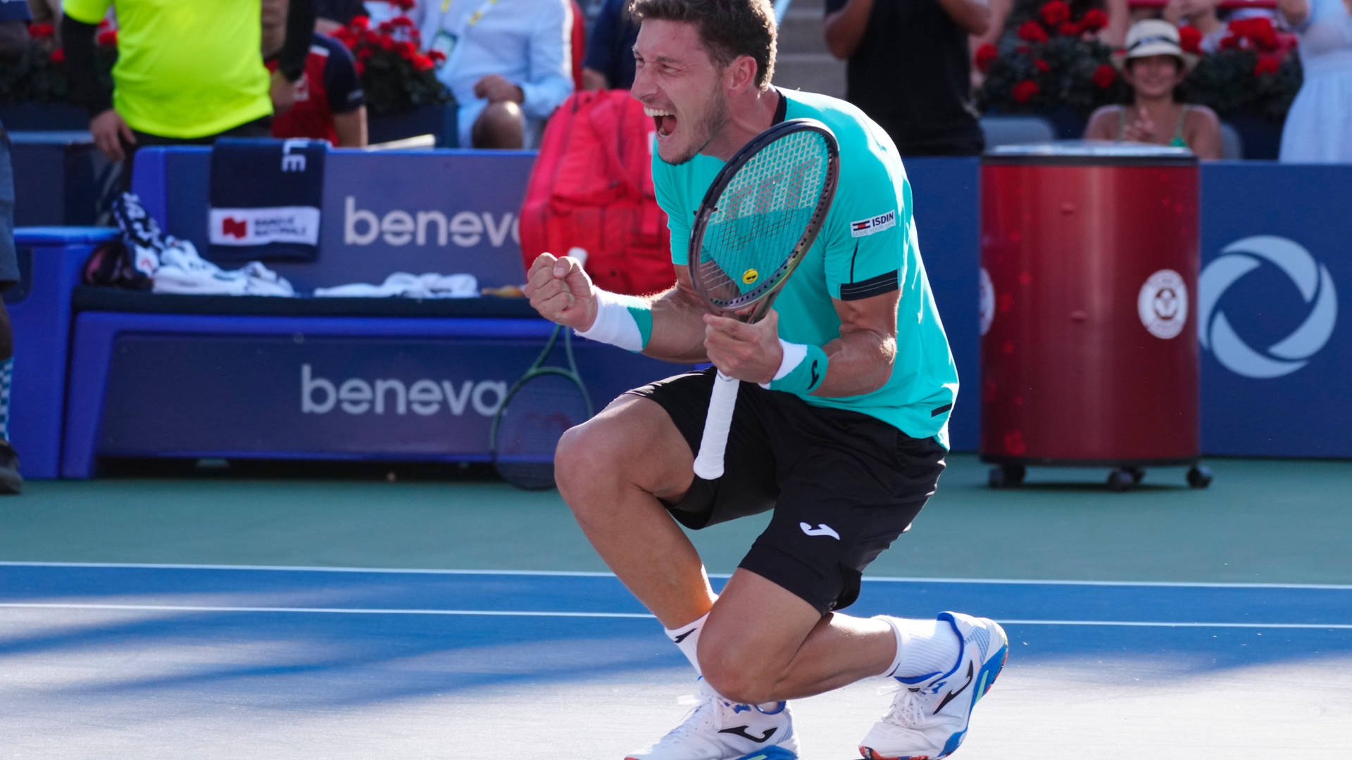 Pablo Carreno Busta Is Screaming For Victory Wallpaper