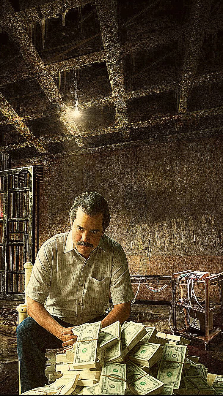 Pablo Escobar And Money Wallpaper