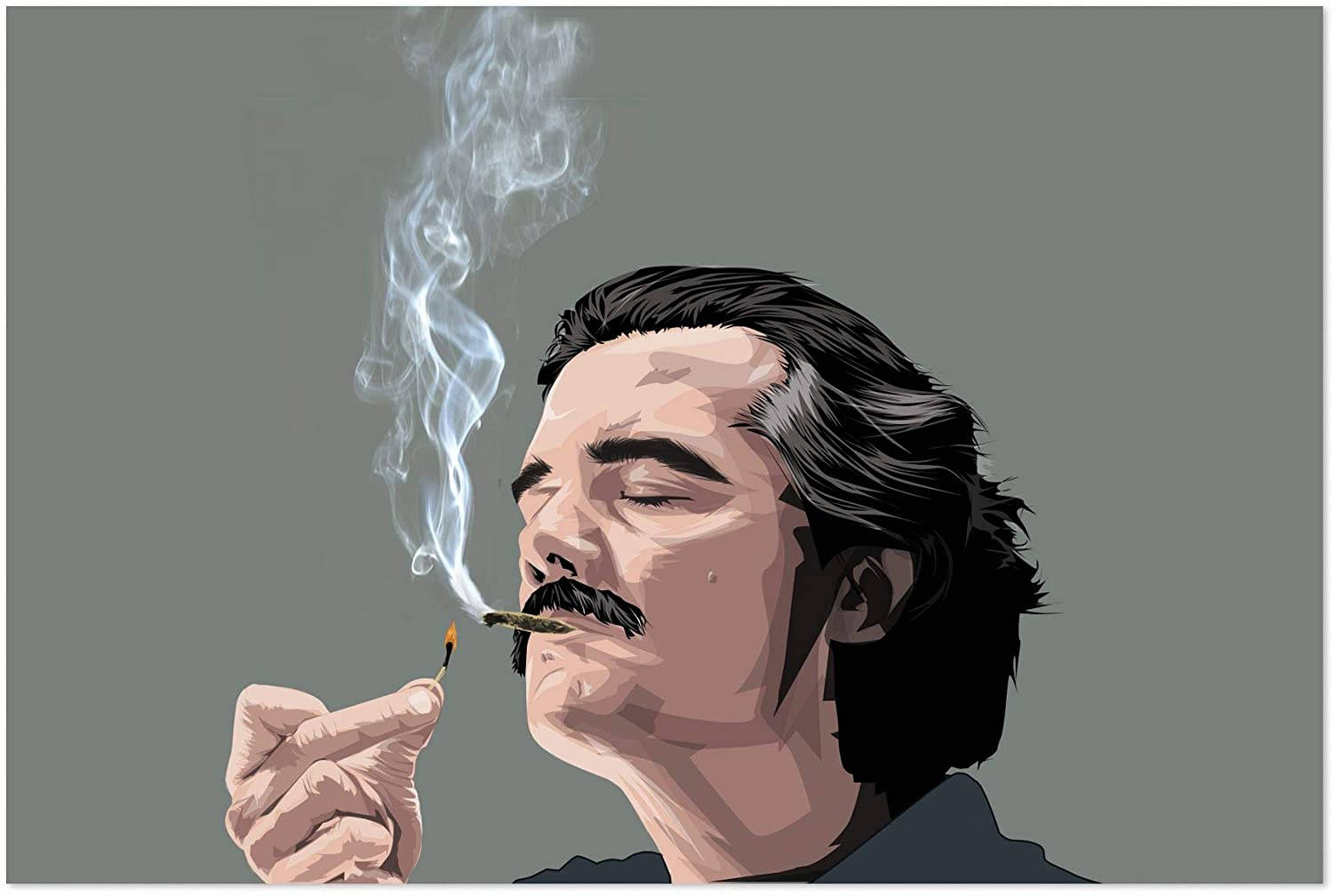Pablo Escobar Smoking A Cigarette Wallpaper