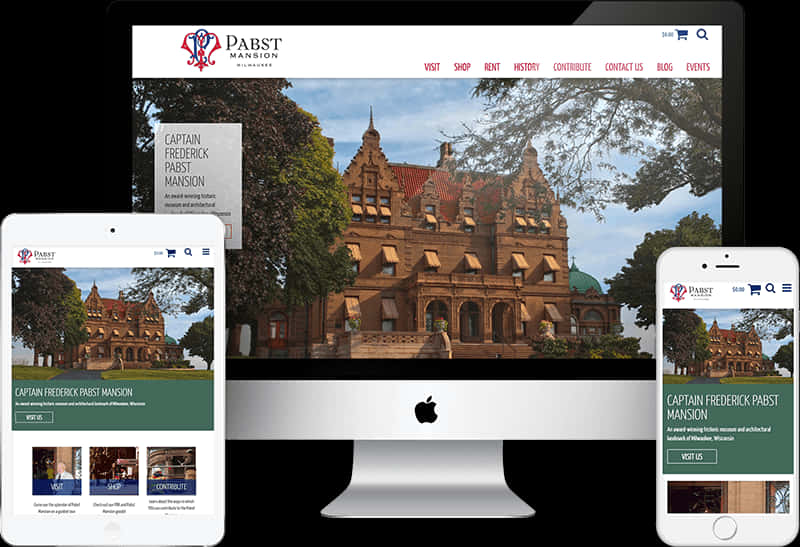 Pabst Mansion Responsive Website Design PNG