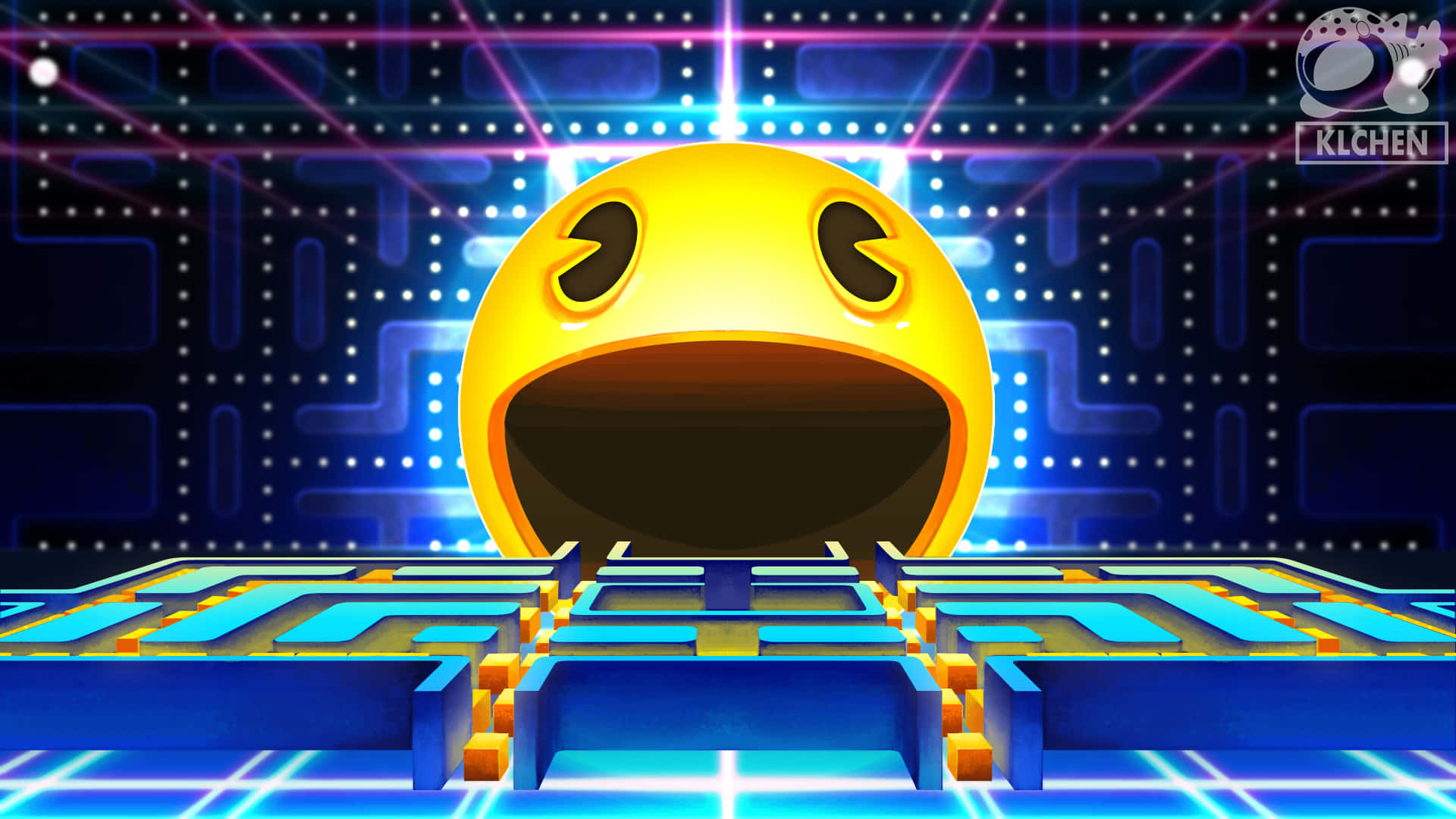 Iconic Pac-Man Game Background