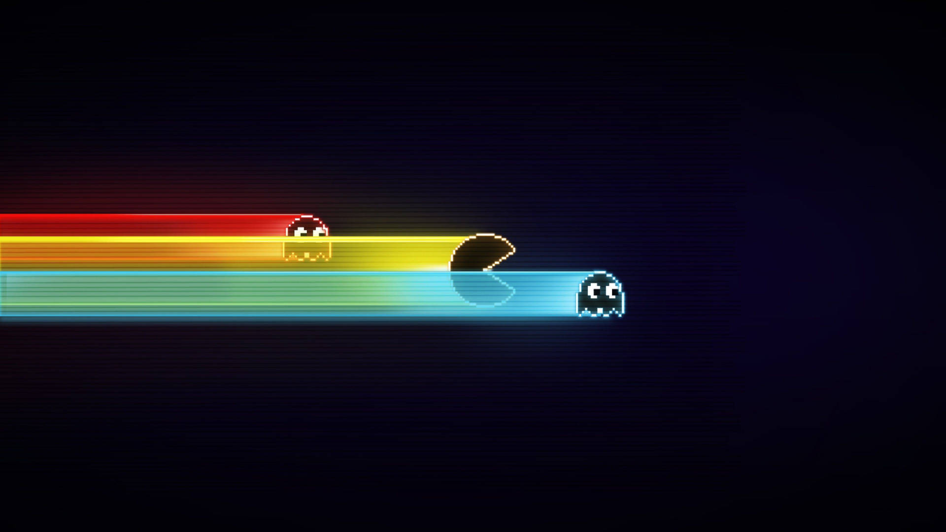 Pac-Man And Ghosts Clean 4K Wallpaper