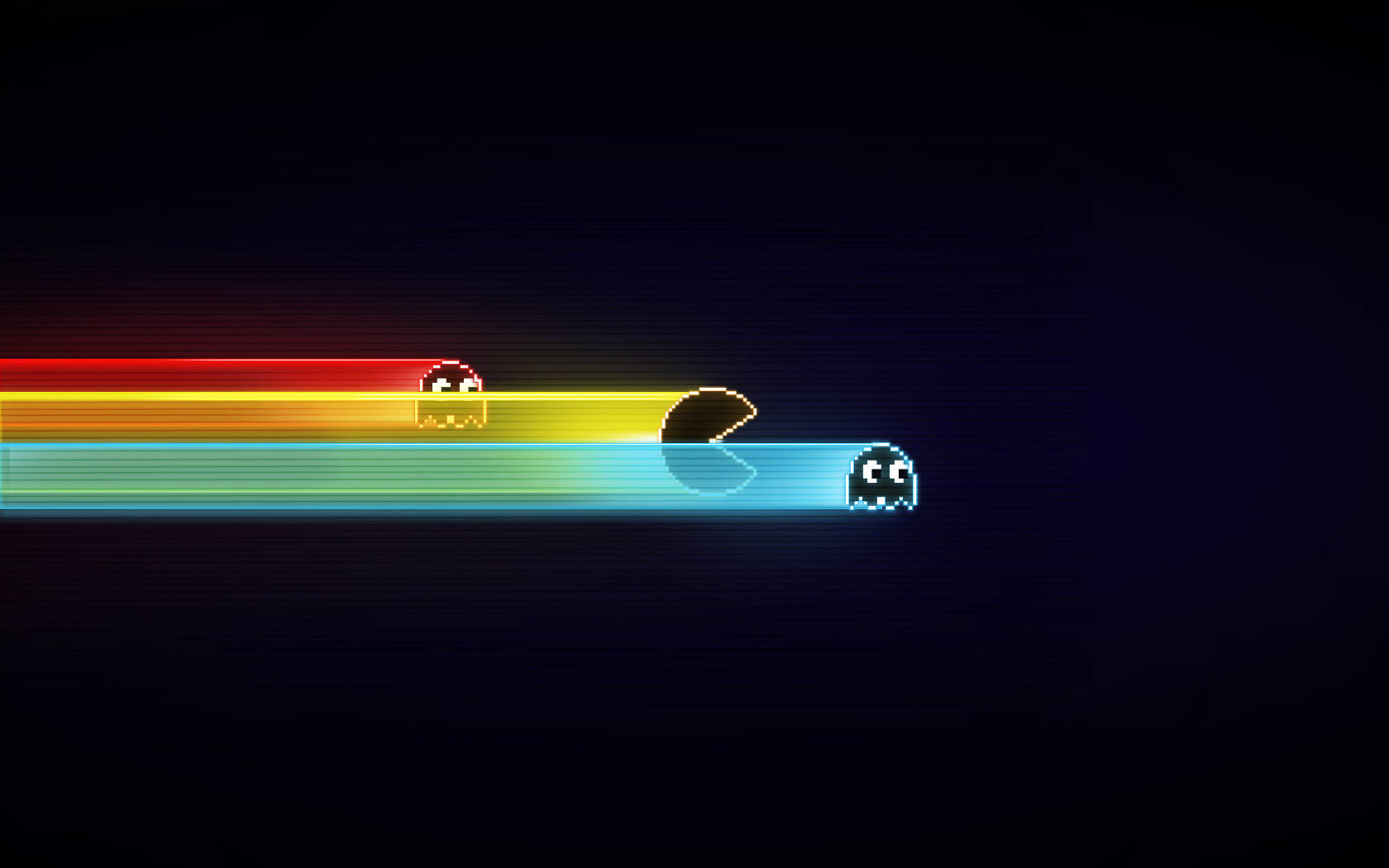 Pac Man Racing Against Ghosts Picture
