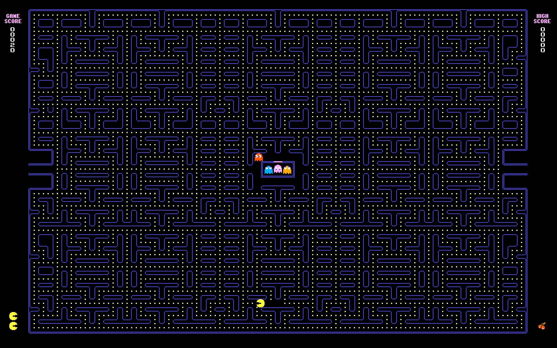 Pac Man Video Game Starting Point Wallpaper