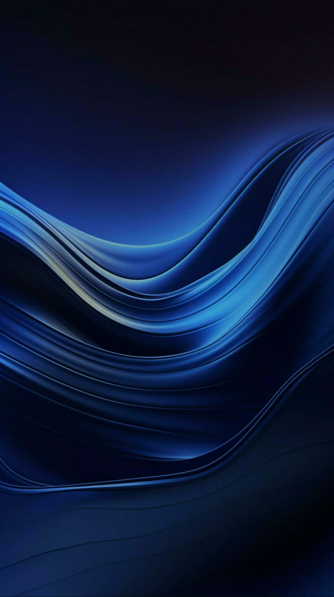 Pacific Blue Abstract Waves Wallpaper