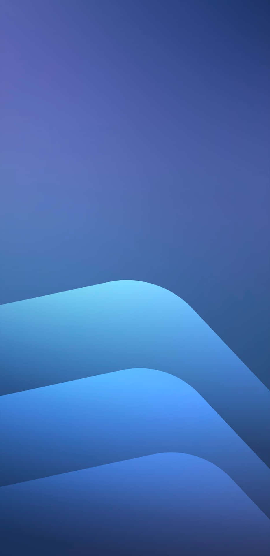 Pacific Blue Abstract Waves Wallpaper