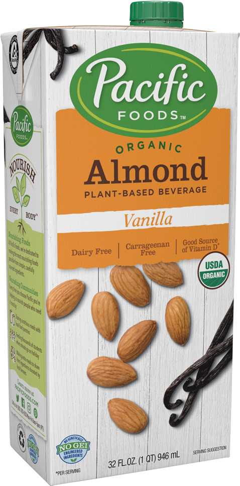 Pacific Foods Organic Almond Milk Vanilla PNG