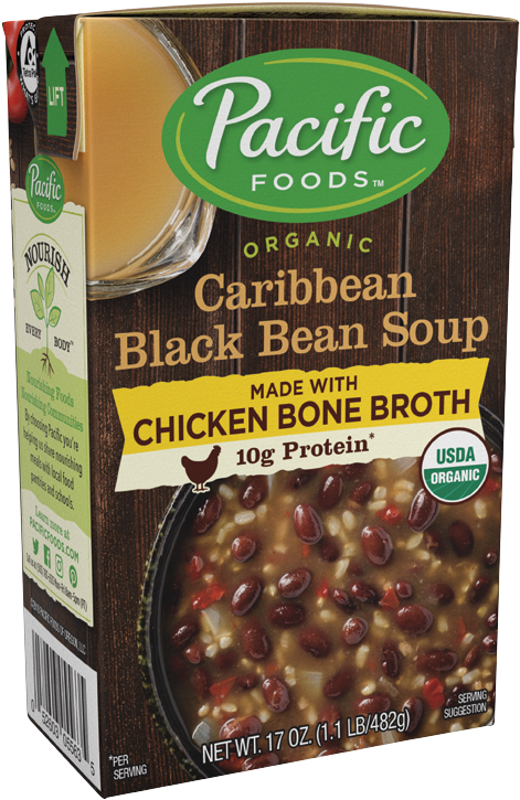 Pacific Organic Caribbean Black Bean Soup PNG