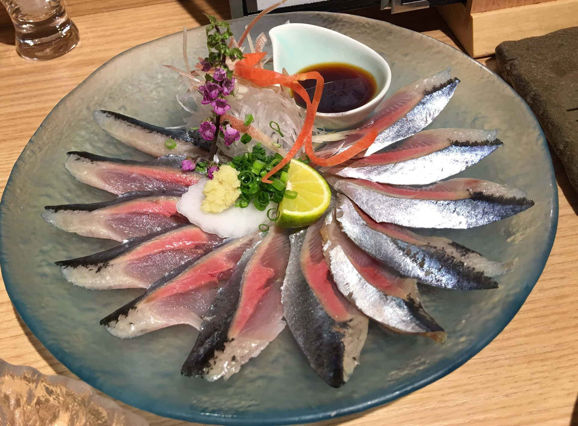 Pacific Saury Sashimi Platter Wallpaper