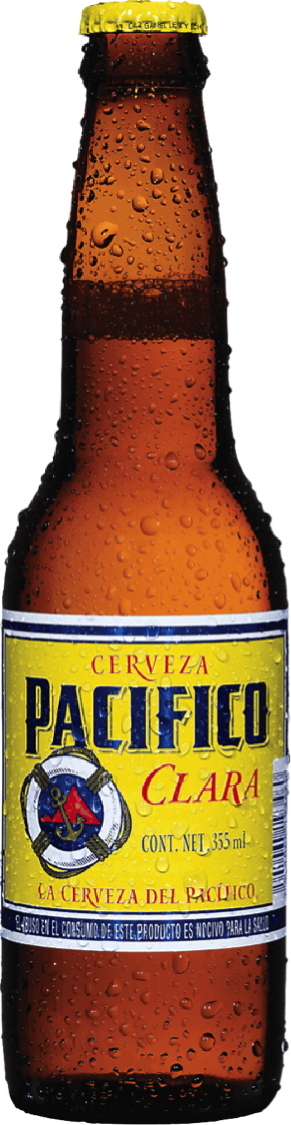 Pacifico Clara Cerveza Bottle PNG