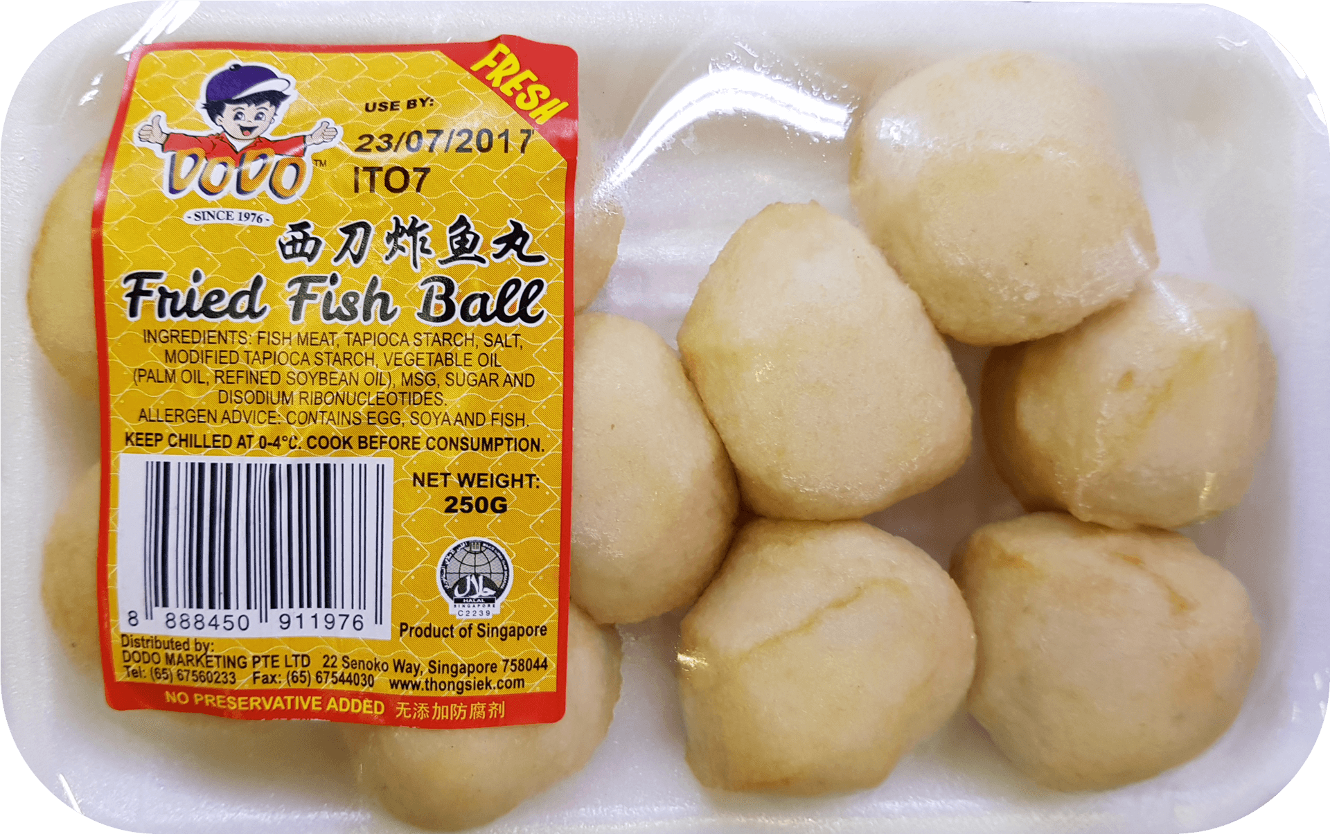 Packaged Fried Fish Balls Product Image PNG