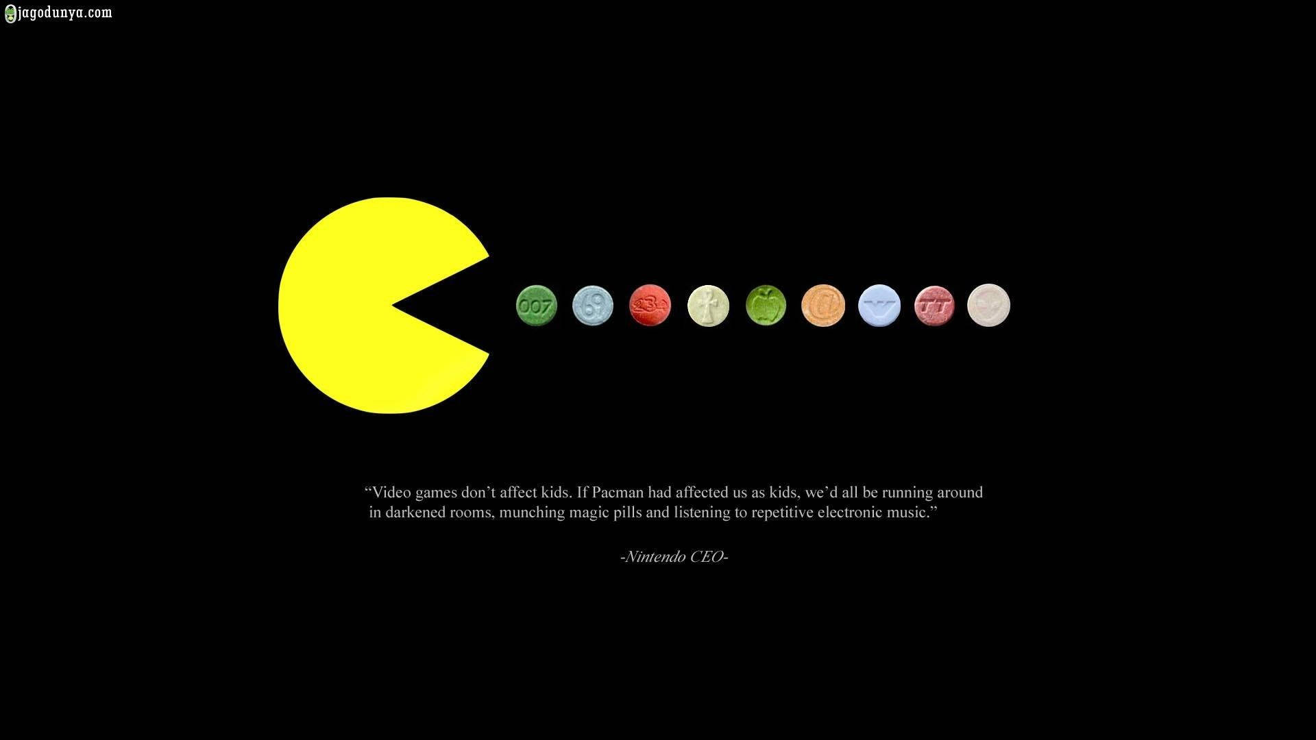 Pacman Eating Pills Inspirational Wallpaper