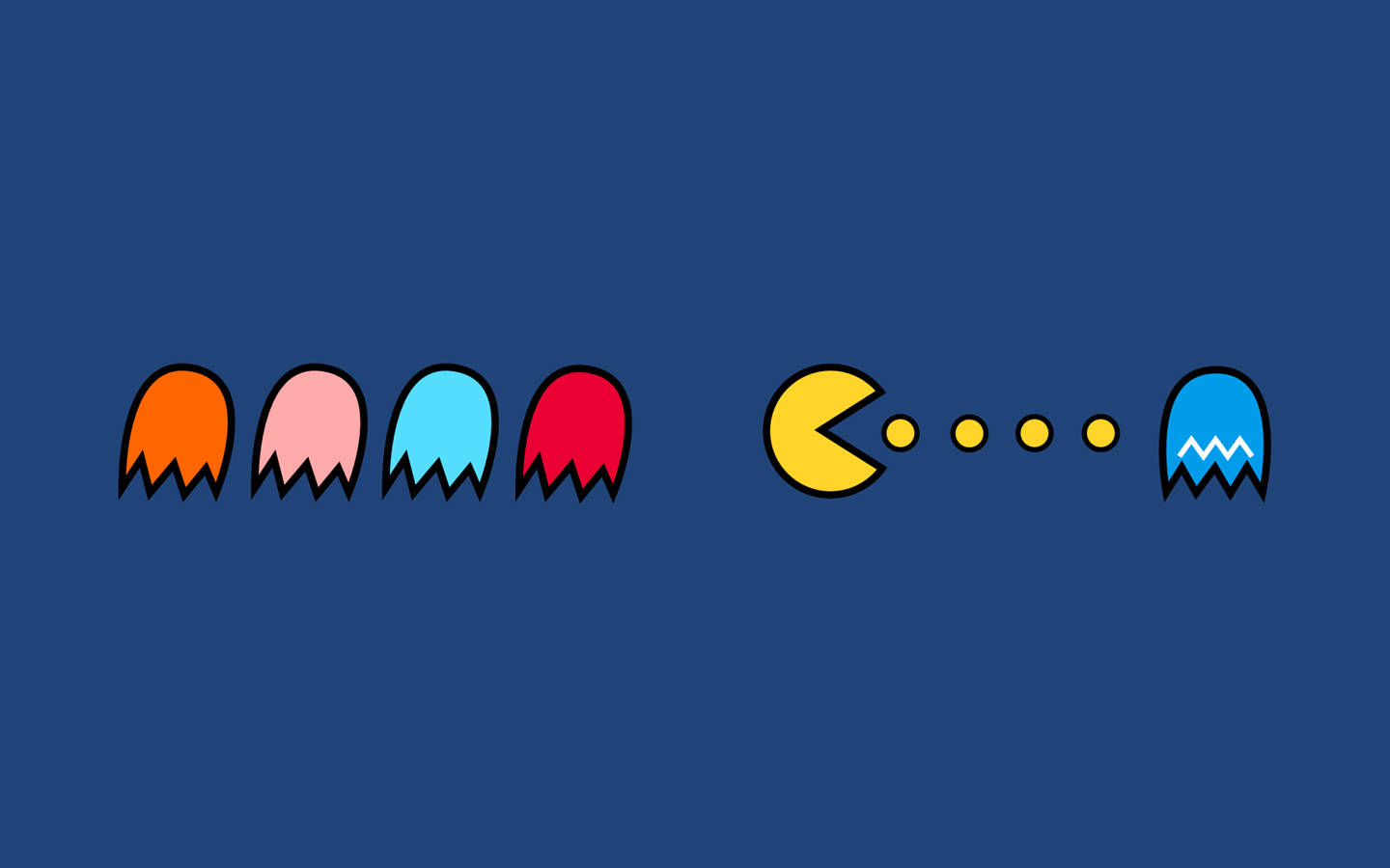 Classic Pac-Man in Action Wallpaper