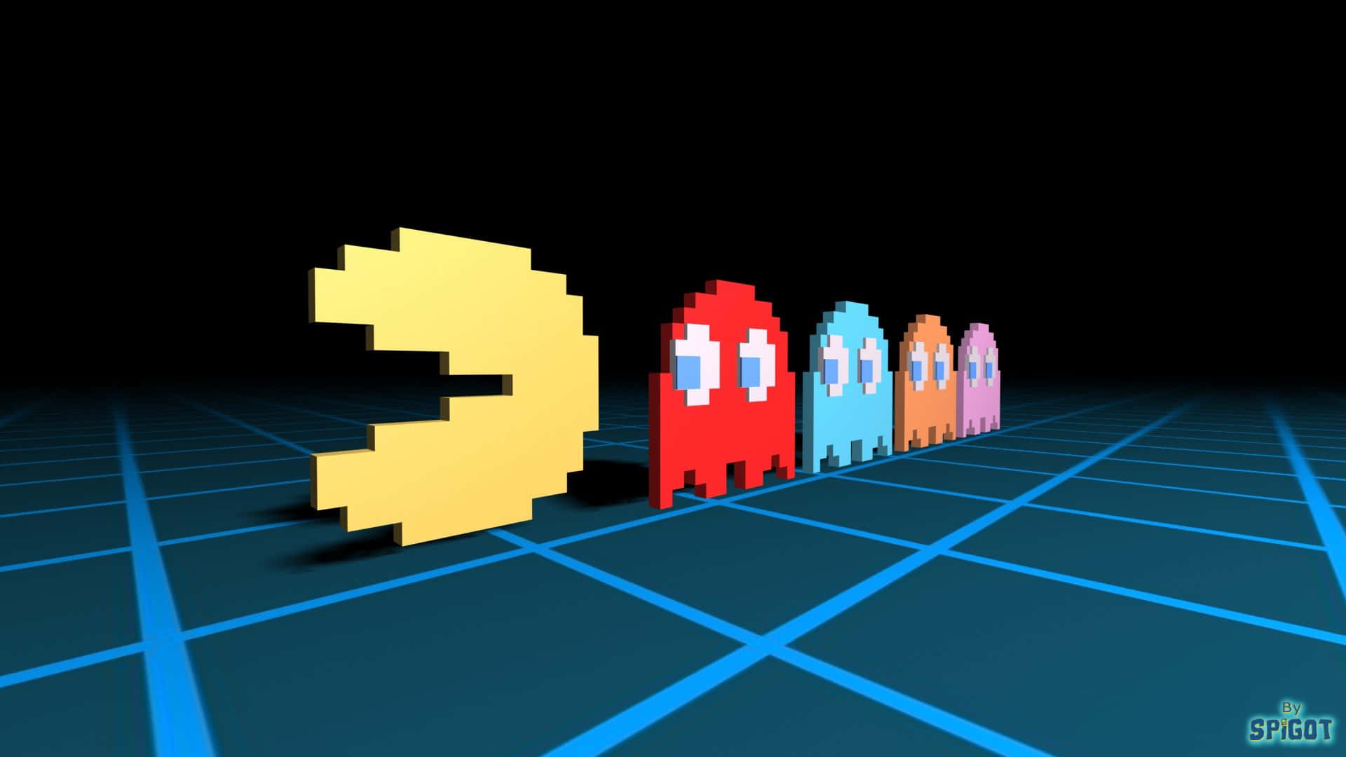 Pacman In Azione Retro Arcade