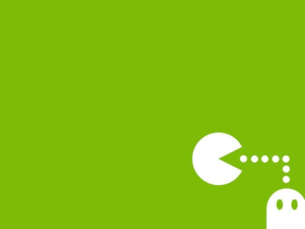 A Green Background With A Ghost And A Ghost Logo Wallpaper