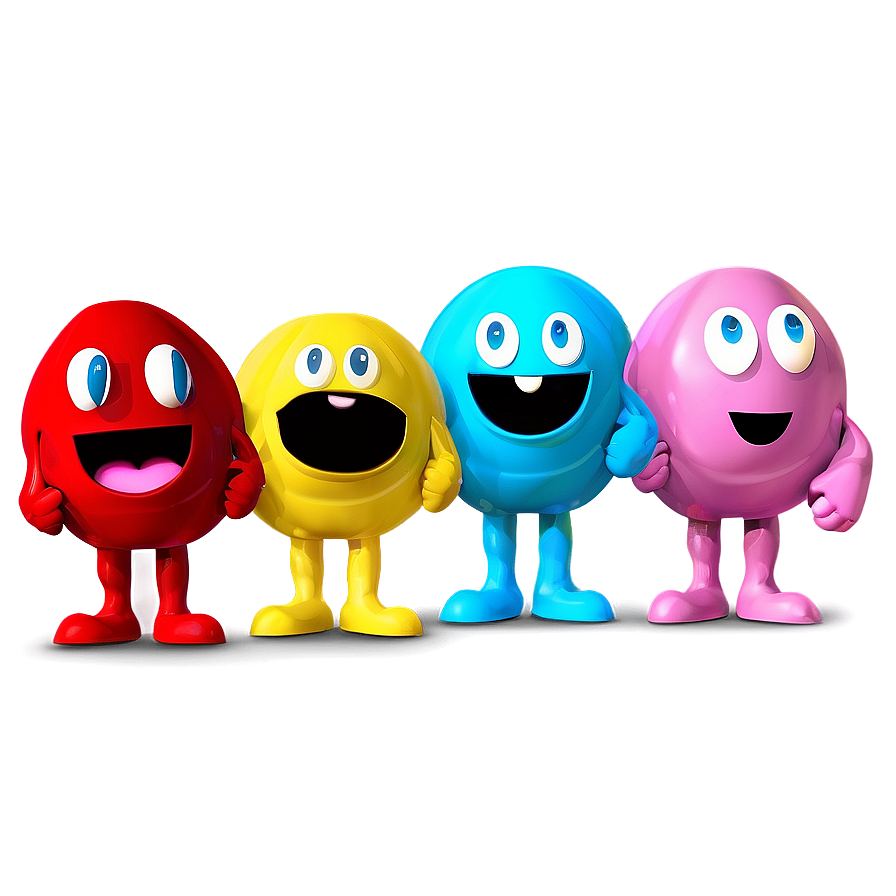 Pacman Party Characters Png Qjf49 PNG
