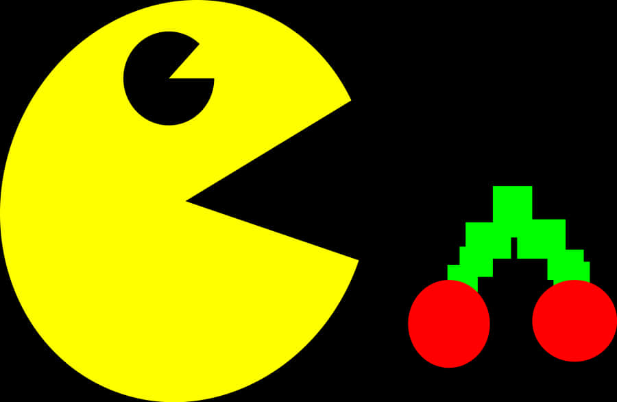 Pacmanand Cherries Graphic PNG