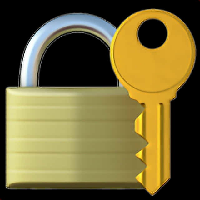 Padlockand Key Graphic PNG