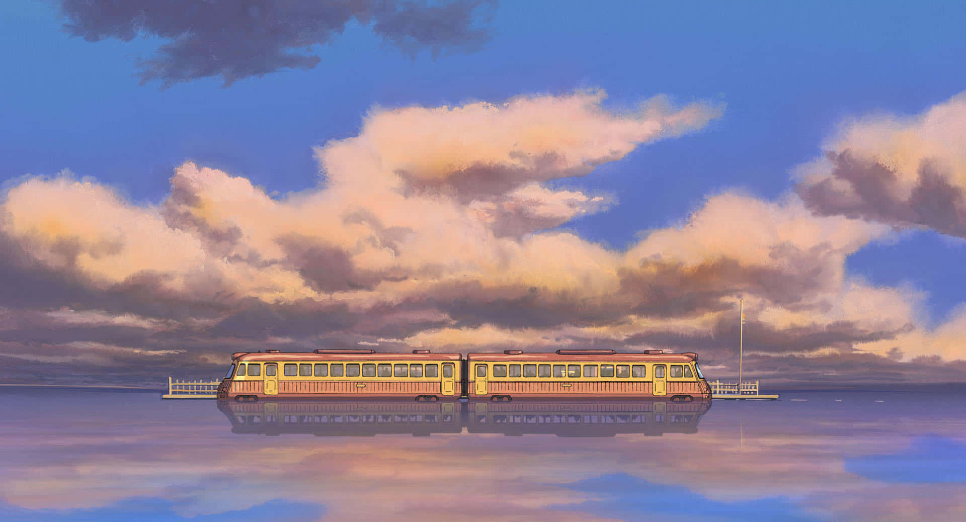 Paesaggiotranquillo Dalla Animazione Dello Studio Ghibli.