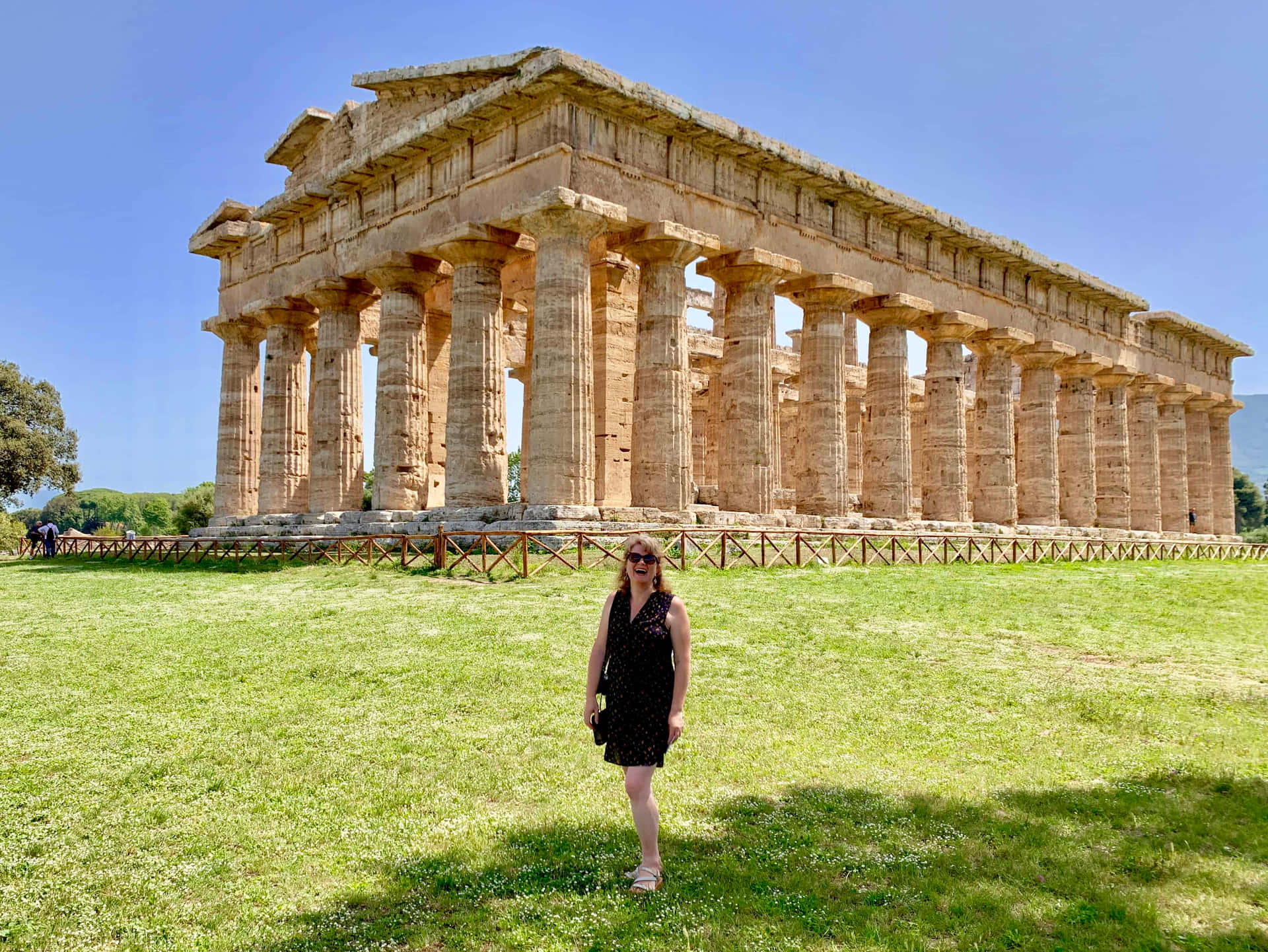 Paestum And Woman Picture