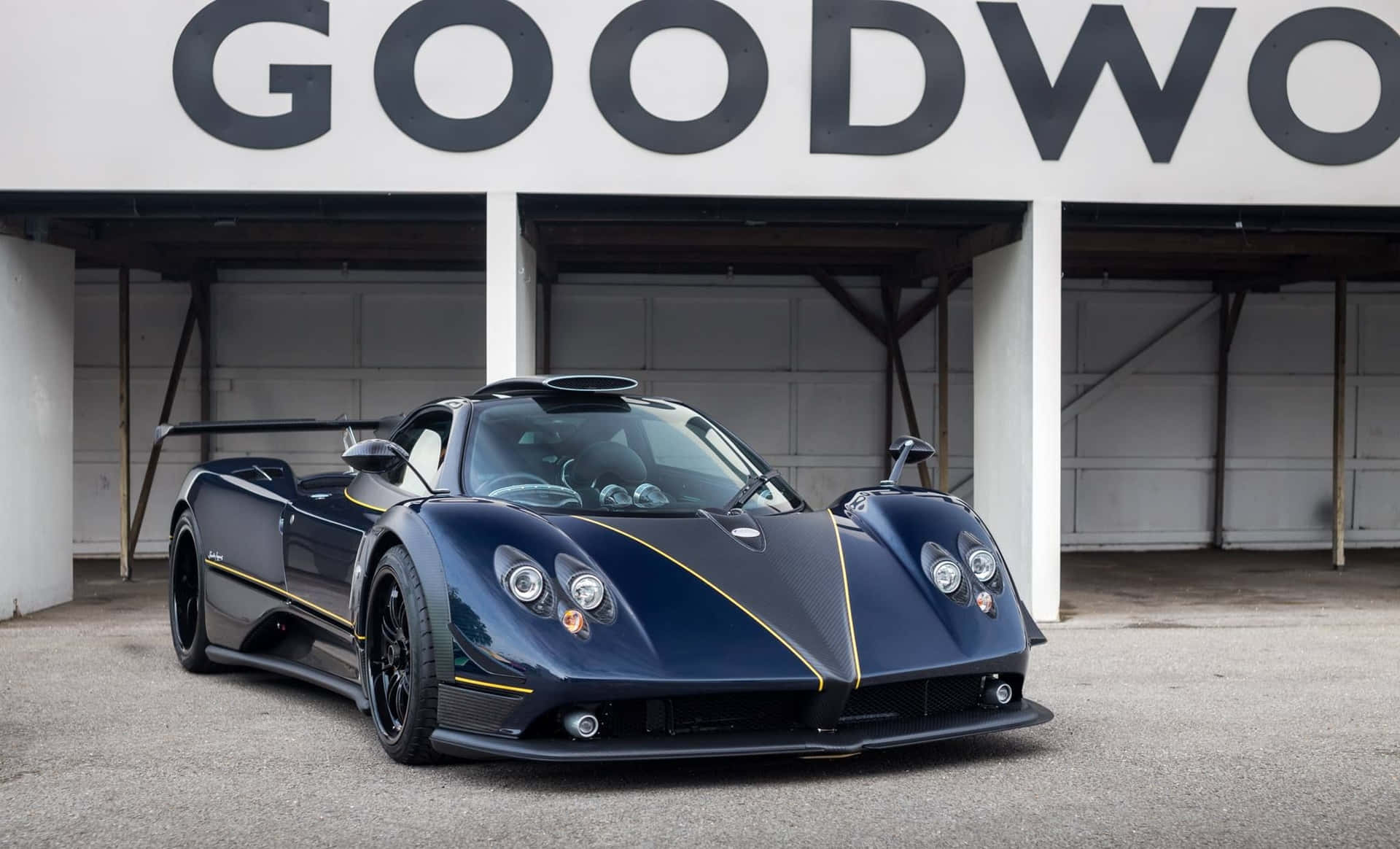 The stunning Pagani Zonda C12 Roadster showcasing its contemporary design and powerful presence. Wallpaper
