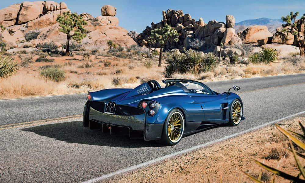 Stunning Pagani Zonda HP Barchetta in Motion Wallpaper