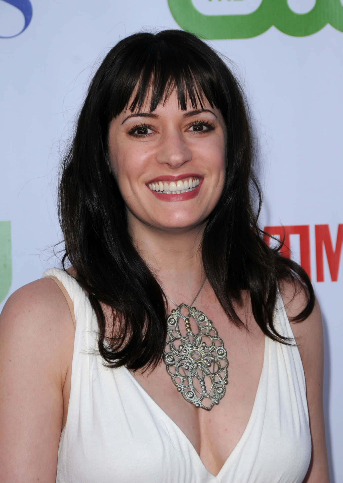 Paget Brewster posing for a stunning portrait Wallpaper