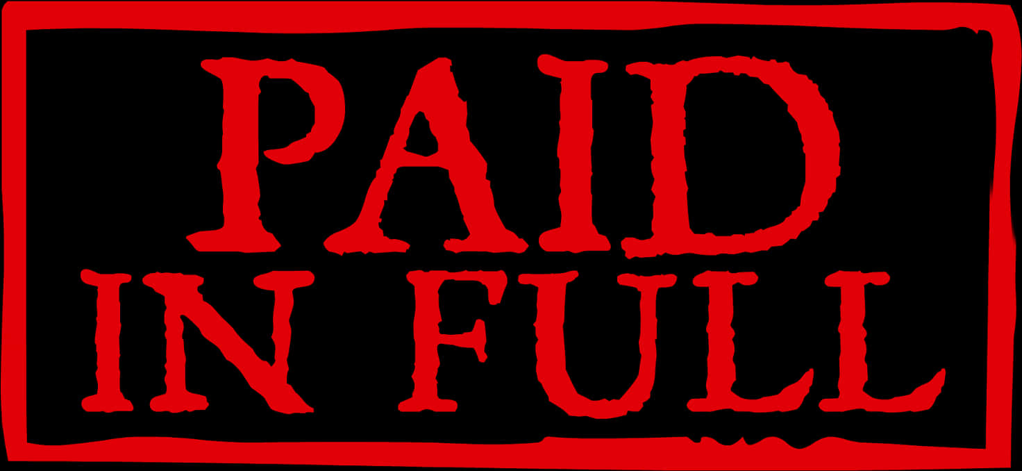 Paid In Full Stamp PNG