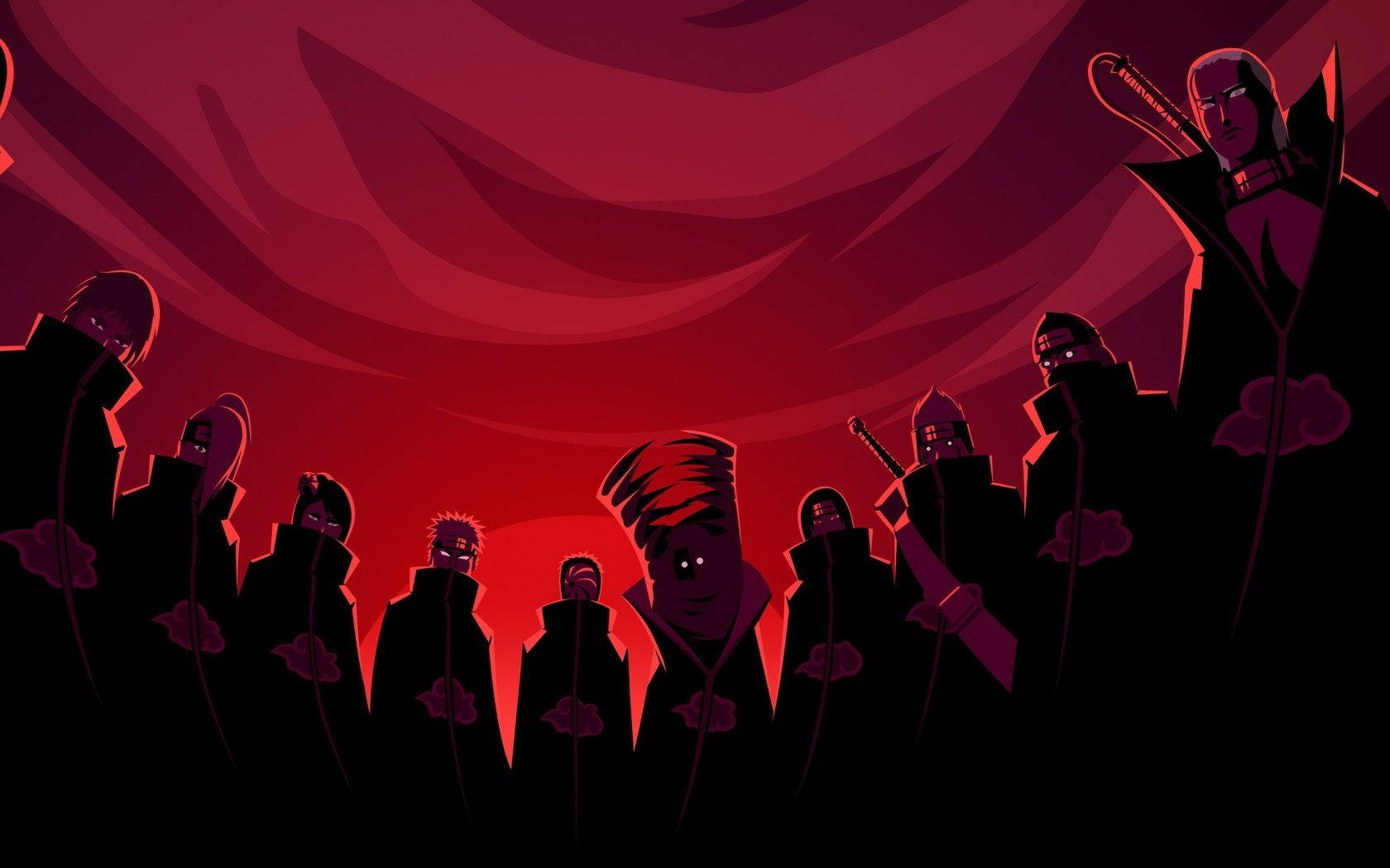 "Pain, The Akatsuki Leader and Master of the Six Paths" Wallpaper