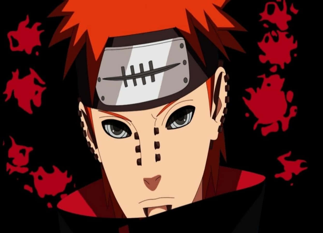 Kraftfulltsmärta Rinnegan Från Naruto Shippuden Anime. Wallpaper