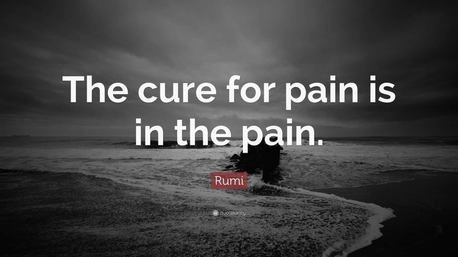 The Cure For Pain Is In The Pain Wallpaper