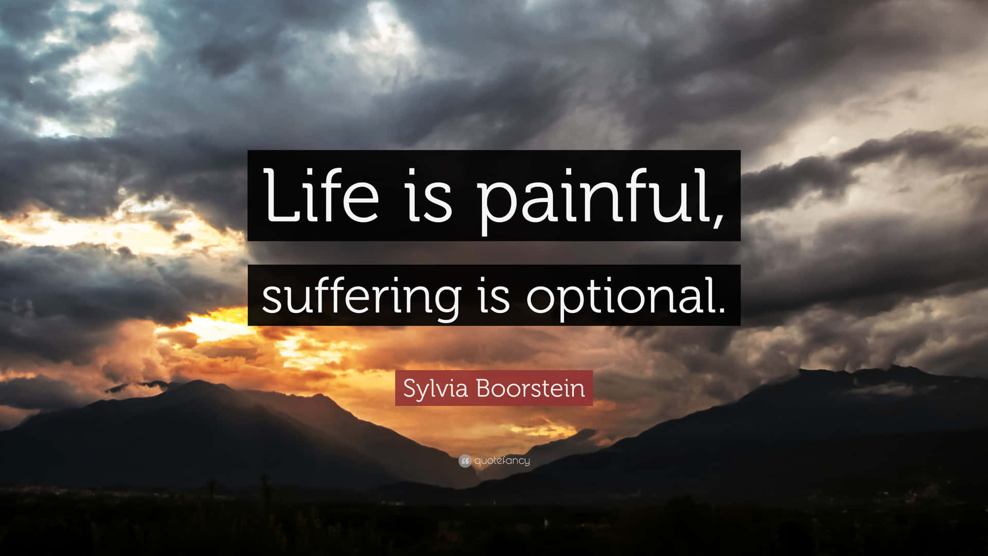 Life Is Painful, Suffering Is Optional Wallpaper