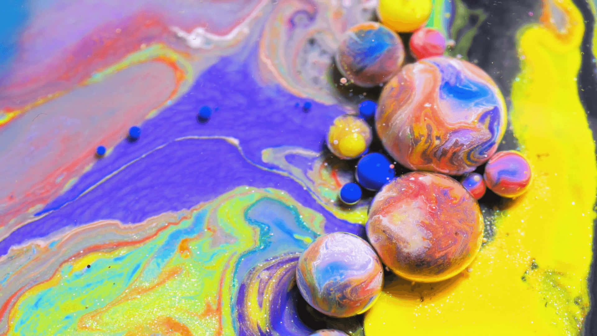 4kflüssige Oberflächen Kunst Farbe Öl Hintergrund
