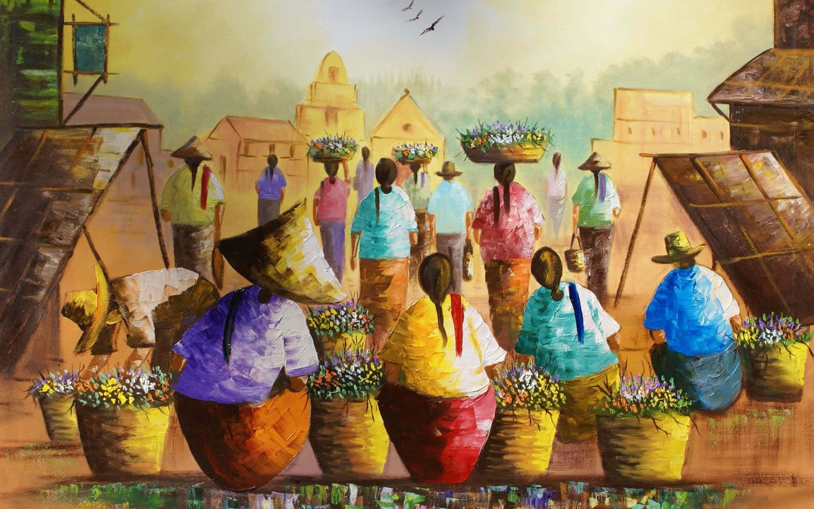 Amazing African Art Panting Paint Background