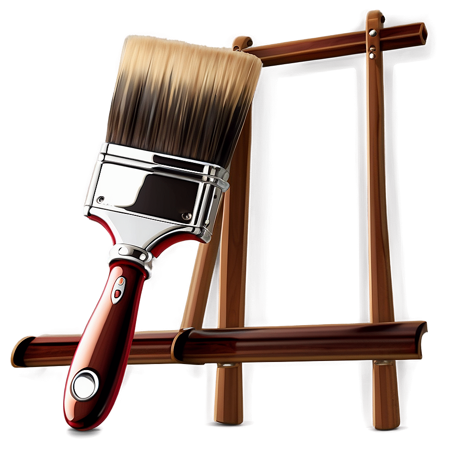 Paint Brush And Easel Png Igi PNG