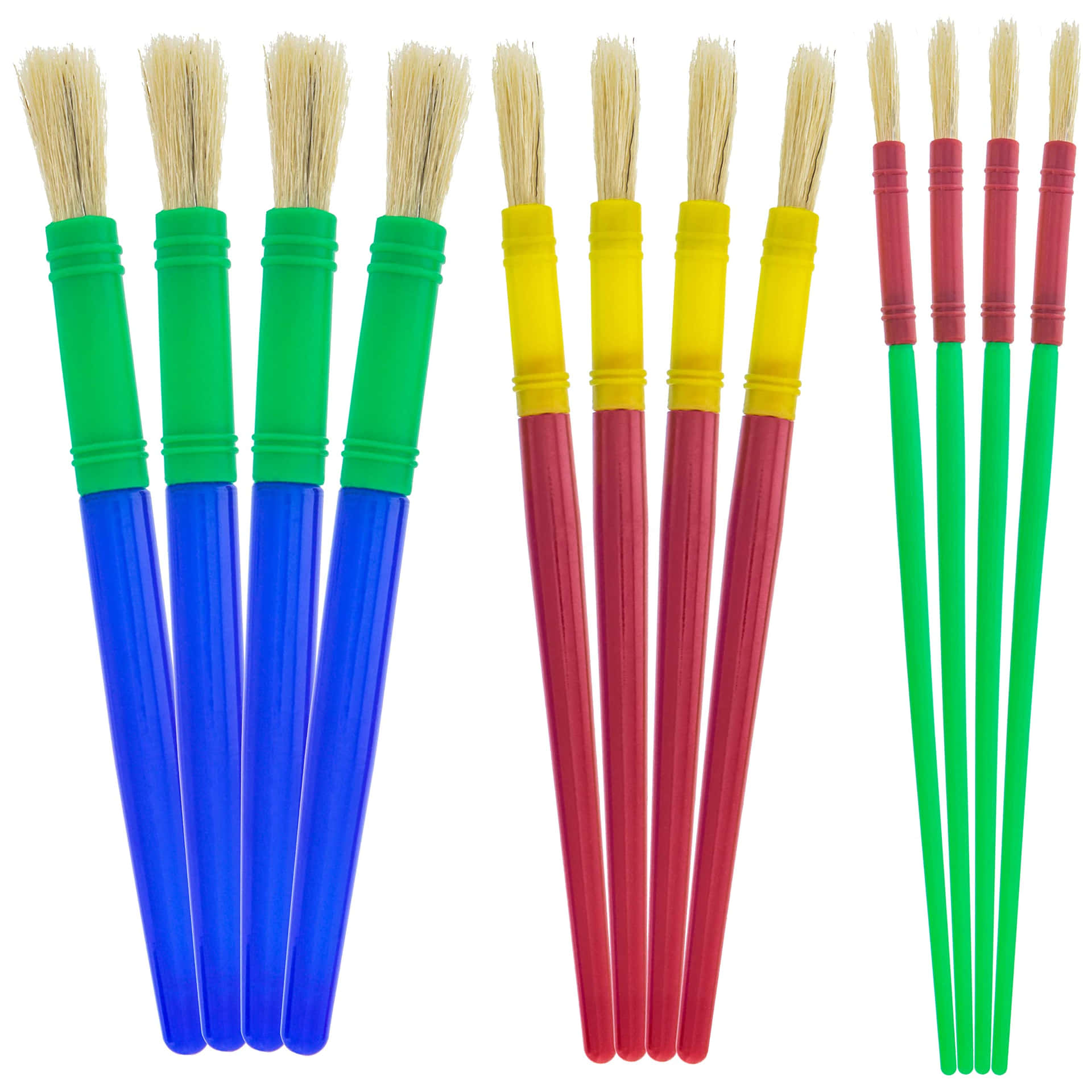 A Set Of Plastic Paint Brushes