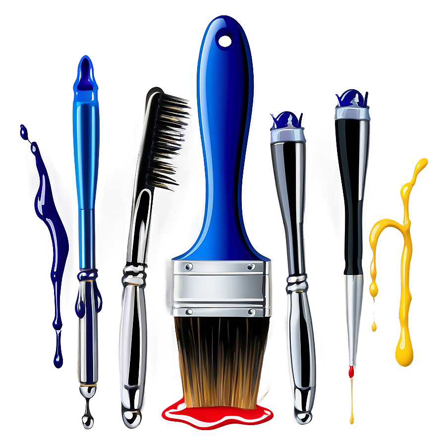 Paint Brush With Drip Png Gbm90 PNG