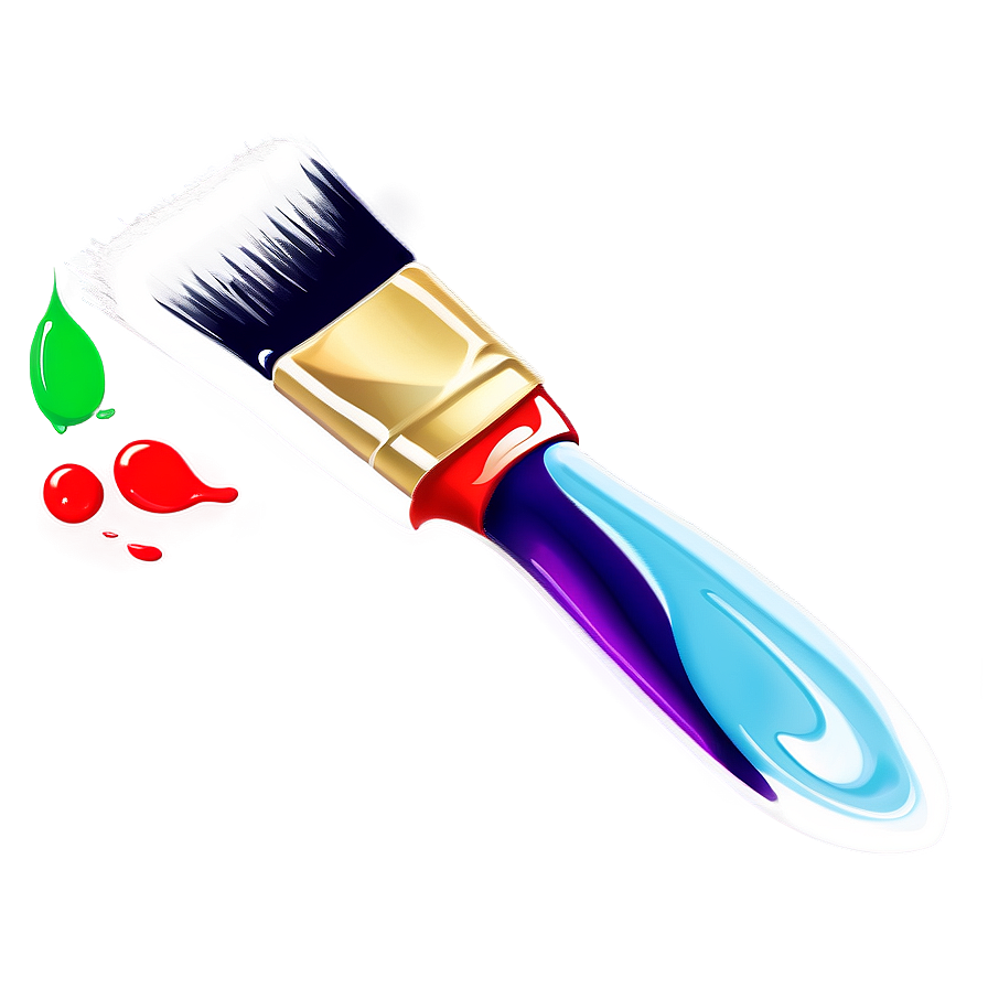 Paint Brush With Drip Png Wrb31 PNG