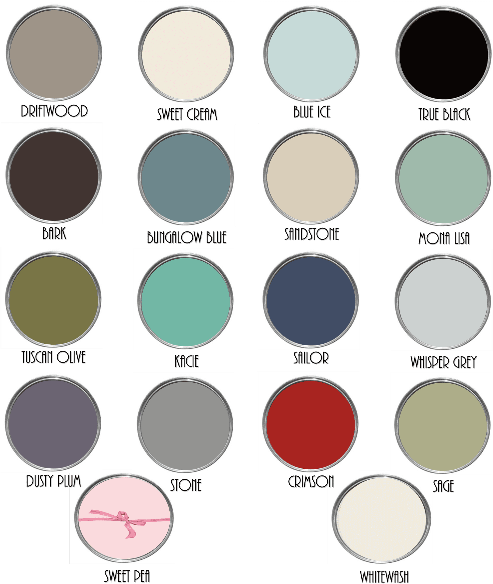 Paint Color Swatches Selection PNG