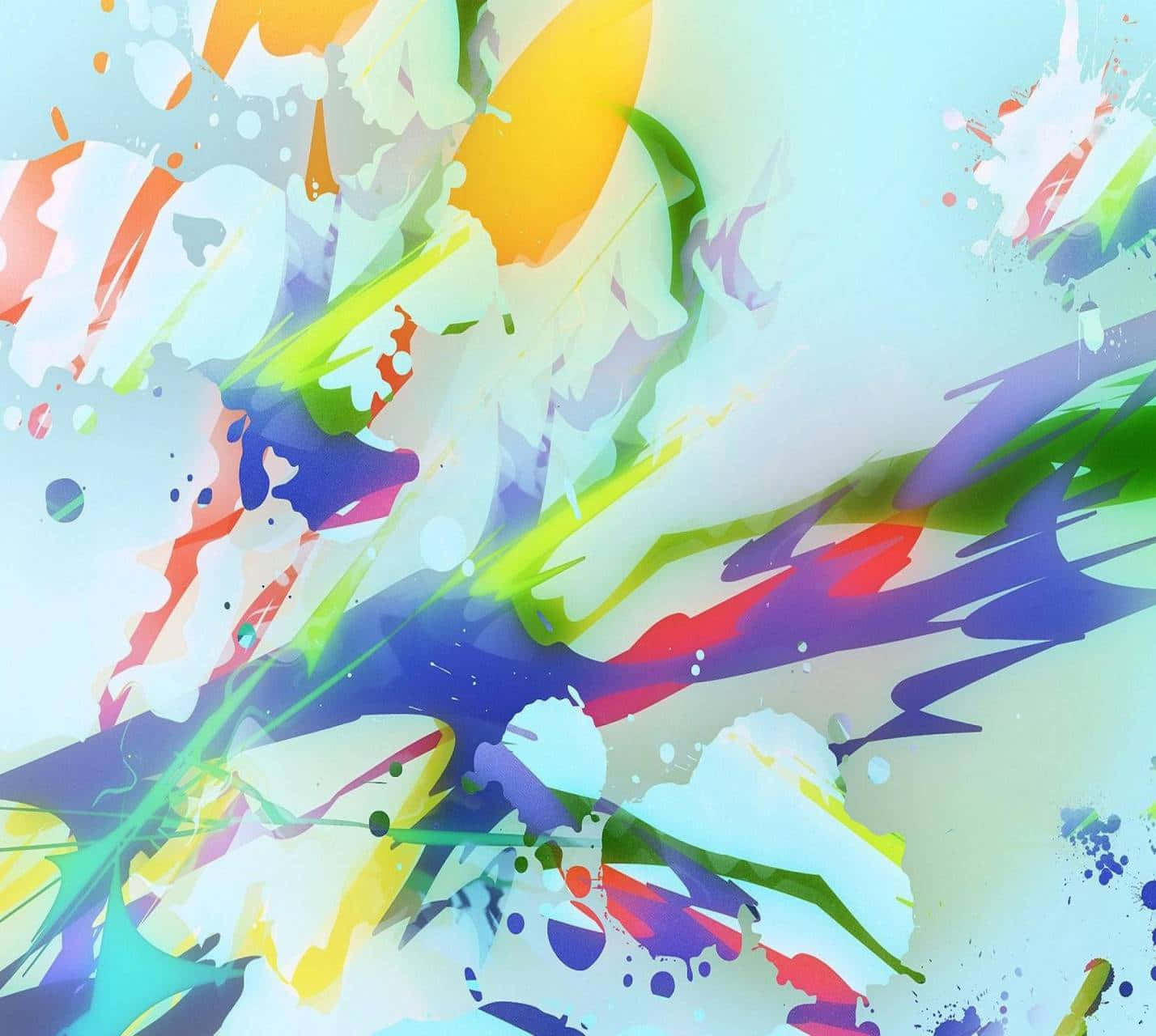 A Colorful Painting With A Lot Of Paint Splatters